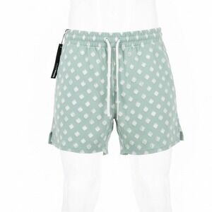 NovaMen Bravo Basketball Short Light Blue Distressed Diamond Pattern Mens Size L